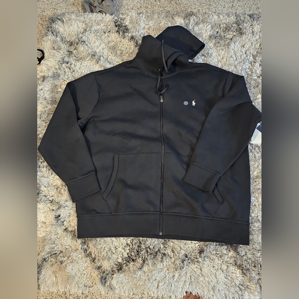 Polo Ralph Lauren full zip black hoodie NWT Size: 2XB